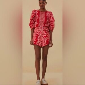 Farm Rio Flora Tapestry Red Size 29 Shorts
